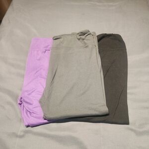 💜🩶🖤Women's Leggings Set - Purple, Gray, Black Size Medium